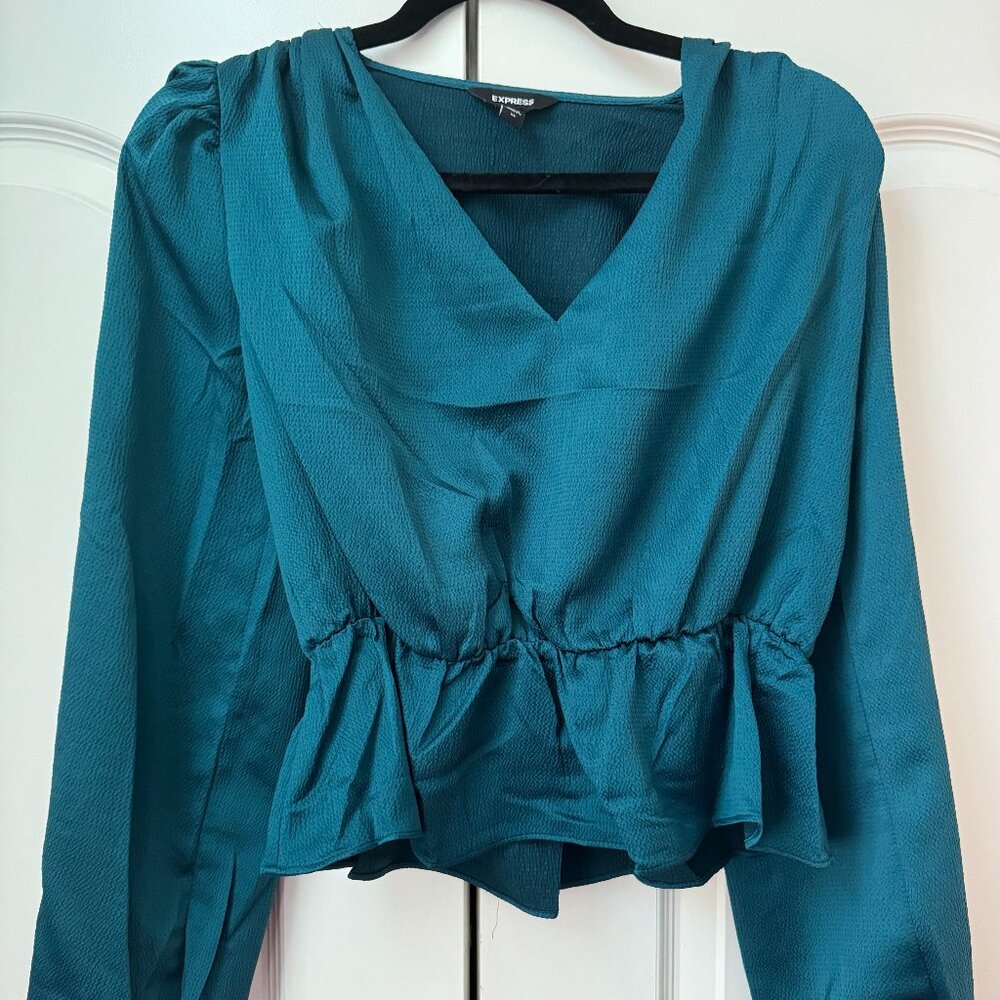 Brand New Express V-Neck Peplum Top